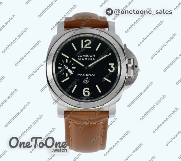 Реплика часов Panerai PAM 005 N Top-tier Копия один в один on Brown Leather Strap
