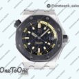 Реплика часов Audemars Piguet Royal Oak Offshore Diver 15720 Black Ceramic Bezel Top-tier Копия один в один Black Dial on Black Rubber Strap