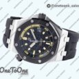 Реплика часов Audemars Piguet Royal Oak Offshore Diver 15720 Black Ceramic Bezel Top-tier Копия один в один Black Dial on Black Rubber Strap
