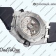 Реплика часов Audemars Piguet Royal Oak Offshore Diver 15720 Black Ceramic Bezel Top-tier Копия один в один Black Dial on Black Rubber Strap