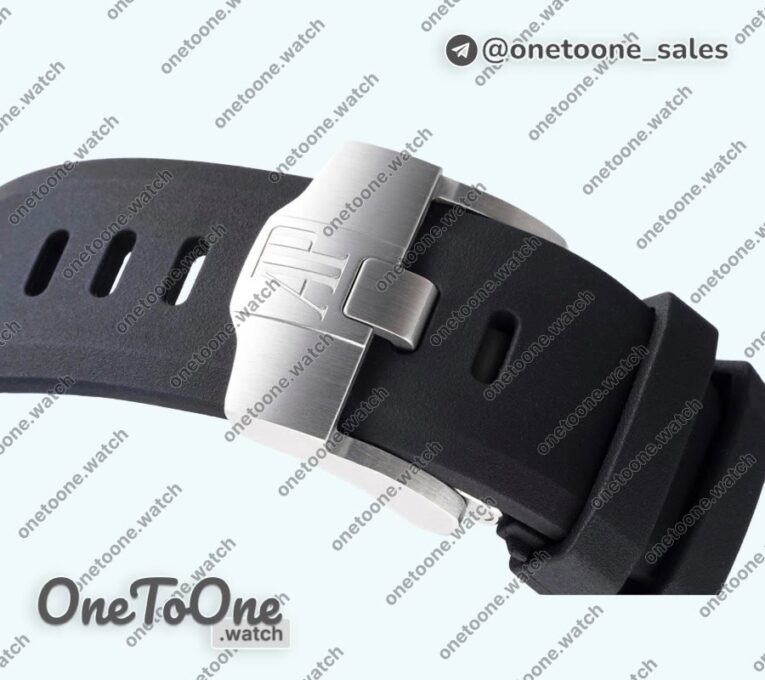 Реплика часов Audemars Piguet Royal Oak Offshore Diver 15720 Black Ceramic Bezel Top-tier Копия один в один Black Dial on Black Rubber Strap