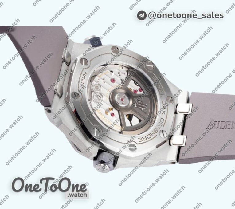 Реплика часов Audemars Piguet Royal Oak Offshore Diver 15720 Stainless steel Top-tier Копия один в один Gray Dial on Gray Rubber Strap