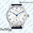 Реплика часов Iwc Portuguese IW358304 Top-tier Копия один в один Stainless steel White Dial Blue Markers Blue Leather Strap