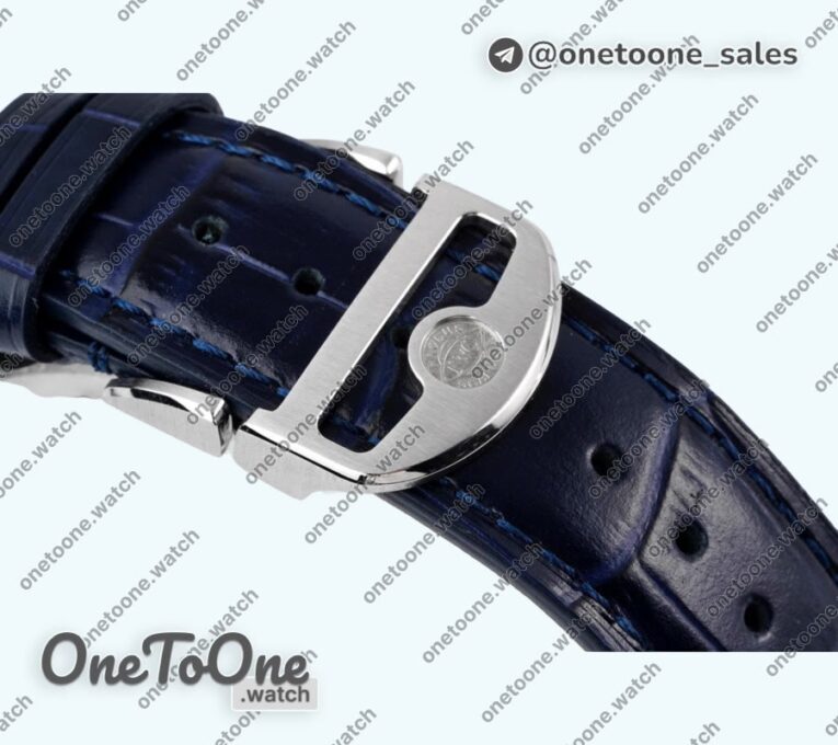 Реплика часов Iwc Portuguese IW358304 Top-tier Копия один в один Stainless steel White Dial Blue Markers Blue Leather Strap
