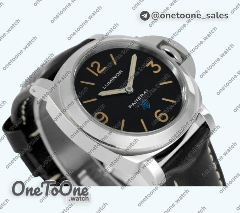 Реплика часов Panerai PAM 634 Stainless steel Top-tier Копия один в один Black Leather Strap Strap