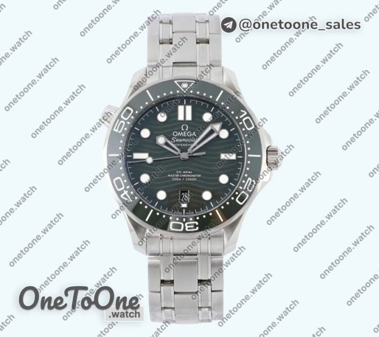 Реплика часов Omega Seamaster Diver 300M Top-tier Копия один в один Green Ceramic Bezel Green Dial Bracelet