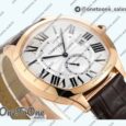 Реплика часов Cartier Drive De Cartier Rose gold Case White Dial Leather Strap TWF J Mod