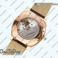 Реплика часов Cartier Drive De Cartier Rose gold Case White Dial Leather Strap TWF J Mod