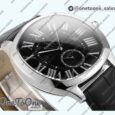 Реплика часов Cartier Drive De Cartier Stainless steel Case Black Dial Leather Strap TWF J Mod