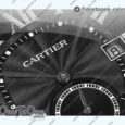 Реплика часов Cartier Drive De Cartier Stainless steel Case Black Dial Leather Strap TWF J Mod