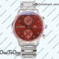 Реплика часов Iwc Portuguese Chrono IW3716 Top-tier Копия один в один Red Dial Stainless steel Bracelet