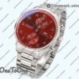 Реплика часов Iwc Portuguese Chrono IW3716 Top-tier Копия один в один Red Dial Stainless steel Bracelet
