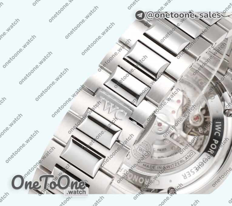 Реплика часов Iwc Portuguese Chrono IW3716 Top-tier Копия один в один Red Dial Stainless steel Bracelet