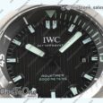 Реплика часов Iwc Aquatimer IW358002 Stainless steel Top-tier Копия один в один Black Dial White Sticks Markers on Black Rubber Strap
