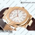 Реплика часов Patek Philippe Nautilus 5711/1R Top-tier Копия один в один White Textured Dial Rubber Strap 324CS V5