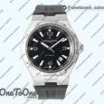 Реплика часов Vacheron Constantin Overseas 47040 Stainless steel Top-tier Копия один в один Black Textured Dial Rubber Strap
