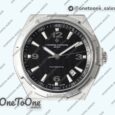 Реплика часов Vacheron Constantin Overseas 47040 Stainless steel Top-tier Копия один в один Black Textured Dial Rubber Strap