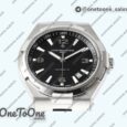 Реплика часов Vacheron Constantin Overseas 47040 Stainless steel Top-tier Копия один в один Black Textured Dial Rubber Strap
