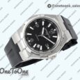Реплика часов Vacheron Constantin Overseas 47040 Stainless steel Top-tier Копия один в один Black Textured Dial Rubber Strap
