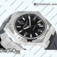 Реплика часов Vacheron Constantin Overseas 47040 Stainless steel Top-tier Копия один в один Black Textured Dial Rubber Strap