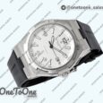 Реплика часов Vacheron Constantin Overseas 47040 Stainless steel Top-tier Копия один в один White Textured Dial Rubber Strap