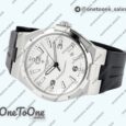 Реплика часов Vacheron Constantin Overseas 47040 Stainless steel Top-tier Копия один в один White Textured Dial Rubber Strap