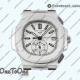 Реплика часов Patek Philippe Nautilus 5980 Stainless steel Top-tier Копия один в один White Dial on Stainless steel Bracelet -520