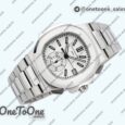 Реплика часов Patek Philippe Nautilus 5980 Stainless steel Top-tier Копия один в один White Dial on Stainless steel Bracelet -520