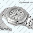 Реплика часов Patek Philippe Nautilus 5980 Stainless steel Top-tier Копия один в один White Dial on Stainless steel Bracelet -520