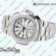 Реплика часов Patek Philippe Nautilus 5980 Stainless steel Top-tier Копия один в один White Dial on Stainless steel Bracelet -520