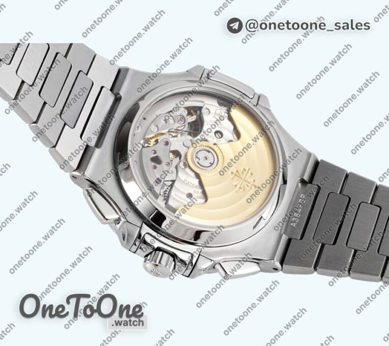 Реплика часов Patek Philippe Nautilus 5980 Stainless steel Top-tier Копия один в один White Dial on Stainless steel Bracelet -520
