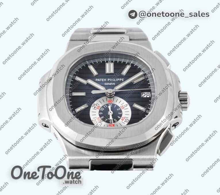 Реплика часов Patek Philippe Nautilus 5980 Stainless steel Top-tier Копия один в один Blue Dial on Stainless steel Bracelet -520