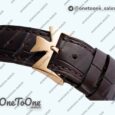 Реплика часов Vacheron Constantin Patrimony Date Rose gold Top-tier Копия один в один White Dial Leather Strap MIYOTA 9015