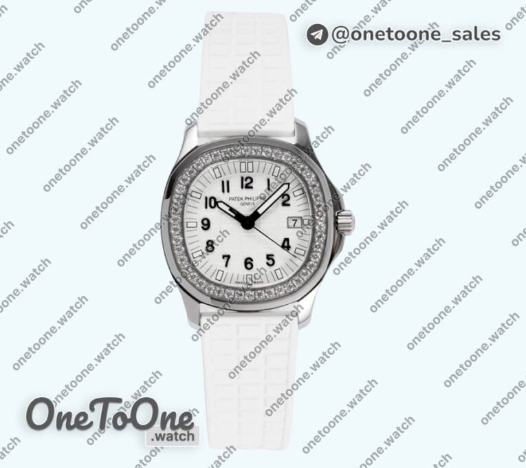 Реплика часов Patek Philippe Aquanaut 5067A Stainless steel Top-tier Копия один в один White Textured Dial Rubber Strap AE23