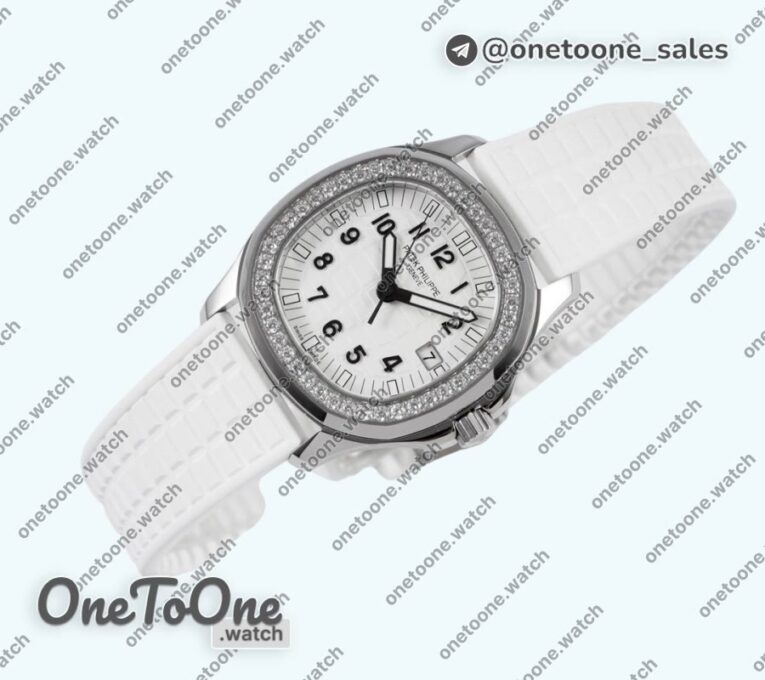 Реплика часов Patek Philippe Aquanaut 5067A Stainless steel Top-tier Копия один в один White Textured Dial Rubber Strap AE23