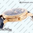 Реплика часов Patek Philippe Annual Calendar Moonphase 5396 Rose gold Top-tier Копия один в один Blue Dial T Crystal Markers Leather Strap