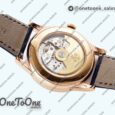 Реплика часов Patek Philippe Annual Calendar Moonphase 5396 Rose gold Top-tier Копия один в один Blue Dial T Crystal Markers Leather Strap