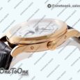 Реплика часов Patek Philippe Annual Calendar Moonphase 5396 Rose gold Top-tier Копия один в один White/Blue Dial on Brown Leather Strap