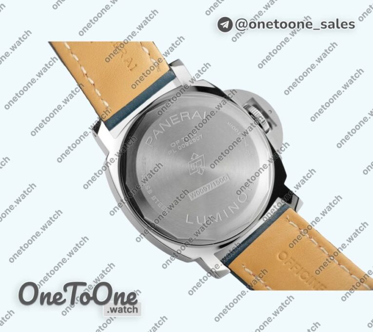 Реплика часов Panerai PAM 1085 Stainless steel Top-tier Копия один в один Blue Leather Strap