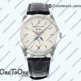 Реплика часов Patek Philippe Annual Calendar Moonphase 5396 Stainless steel Top-tier Копия один в один White Dial Leather Strap