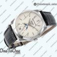 Реплика часов Patek Philippe Annual Calendar Moonphase 5396 Stainless steel Top-tier Копия один в один White Dial Leather Strap
