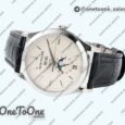 Реплика часов Patek Philippe Annual Calendar Moonphase 5396 Stainless steel Top-tier Копия один в один White Dial Leather Strap