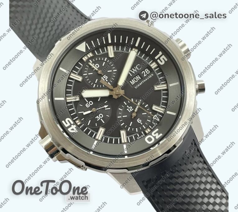 Реплика часов Iwc AquaTimer Chronograph IW376803 Stainless steel Black Dial Rubber Strap S
