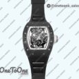 Реплика часов Richard Mille 055 PT Carbon Top-tier Копия один в один Skeleton Dial White Inner Bezel Rubber Strap NH05
