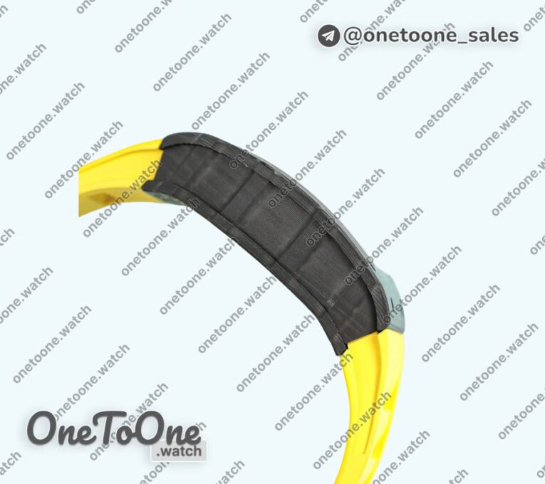 Реплика часов Richard Mille 035-02 Rafael Nadal PT Carbon Skeleton Dial Yellow Rubber Strap NH06
