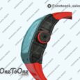 Реплика часов Richard Mille 035-02 Rafael Nadal PT Carbon Skeleton Dial Red Rubber Strap NH06