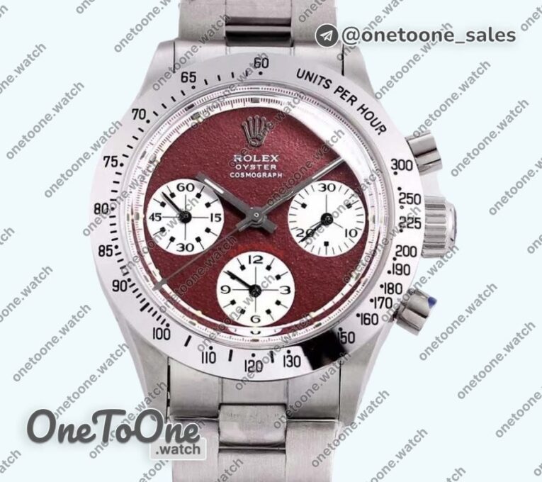 Реплика часов Rolex Daytona 6263 Stainless steel Bezel Stainless steel Case Red Dial Asian 7750