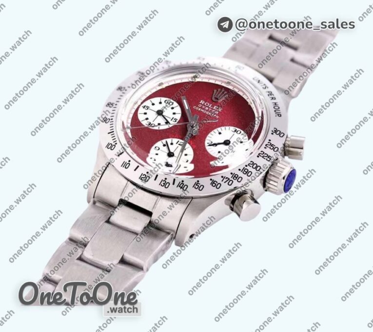 Реплика часов Rolex Daytona 6263 Stainless steel Bezel Stainless steel Case Red Dial Asian 7750