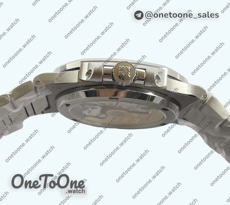 Реплика часов Patek Philippe Nautilus Jumbo 5711 Stainless steel Full Paved Diamonds Dial Case and Bracelet Square Diamonds Bezel