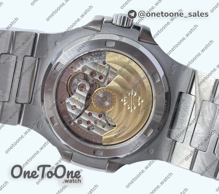 Реплика часов Patek Philippe Nautilus Jumbo 5711 Stainless steel Full Paved Diamonds Dial Case and Bracelet Square Diamonds Bezel